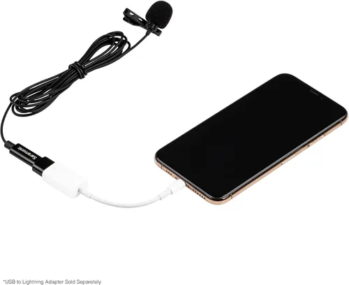 Miniatura 5 de Saramonic LavMicro-U - Micrófono de solapa USB C para iPhone 15, iPad, Android, micrófono de solapa de condensador omnidireccional para vlogging