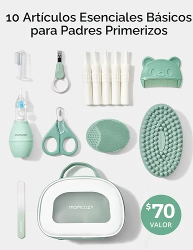 Miniatura 2 de Momcozy Kit Básico para Bebé, Baby Shower y Registro Esencial Kit para Cuidado de Aseo, Salud y Limpieza, Incluye Kits de Limas de Uñas, Aspirador