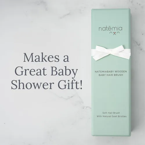 Miniatura 9 de Natemia Cepillo de madera para el pelo del bebé Cerdas suaves naturales para recién nacidos y niños pequeños Cuidado suave de la cuna Regalo
