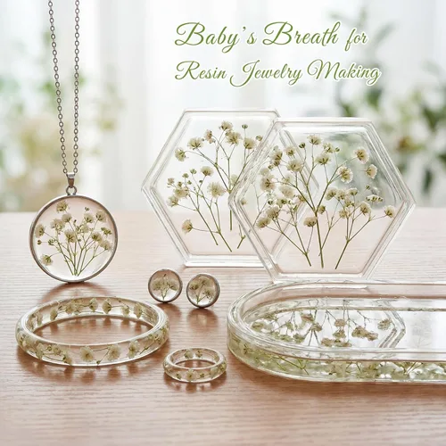 Miniatura 7 de 48 mini flores naturales secas prensadas para el aliento del bebé para decoración de pasteles, invitaciones de boda, flor de gypsophila seca real