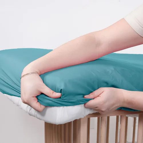 Miniatura 6 de The Peanutshell Sábanas para cuna de bebé, paquete de 4 unidades para niña o niño, suaves, ovaladas y ajustadas, sábana para cuna para bebé niña