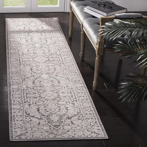 Miniatura 26 de Safavieh Reflection Collection RFT665C - Alfombra de 8 x 10 pies, gris claro y crema, bohemio, desgastado, no se desprende, de fácil cuidado