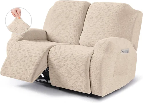 Miniatura 35 de VANSOFY Funda para silla reclinable, 3 piezas elásticas para silla reclinable, funda suave para silla reclinable, protector de muebles para perros