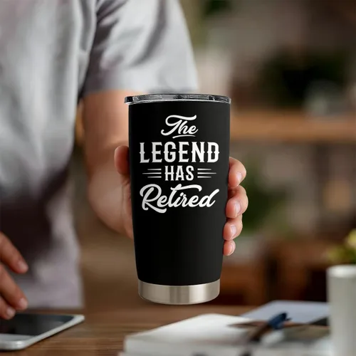 Miniatura 7 de SANDJEST Regalos de jubilación para compañeros de trabajo, colegas – The Legend Has Retired Tumbler – Regalos de cumpleaños, Navidad, feliz 2-Retiro