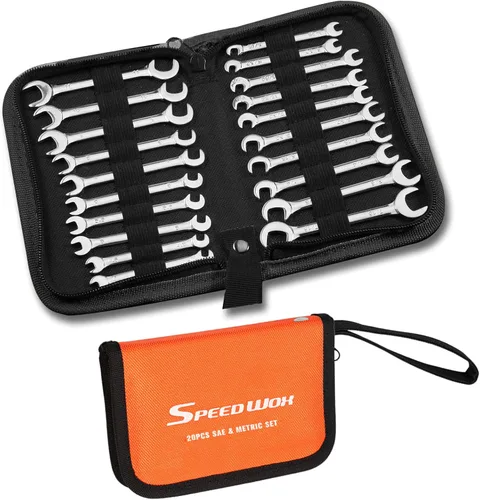 Miniatura 14 de SPEEDWOX Juego Mini de Llaves de Doble Extremo Abierto Métricas 4mm-11mm 10 piezas Llave de Cabeza Angular Super Fina con Bolsa de Almacenamiento