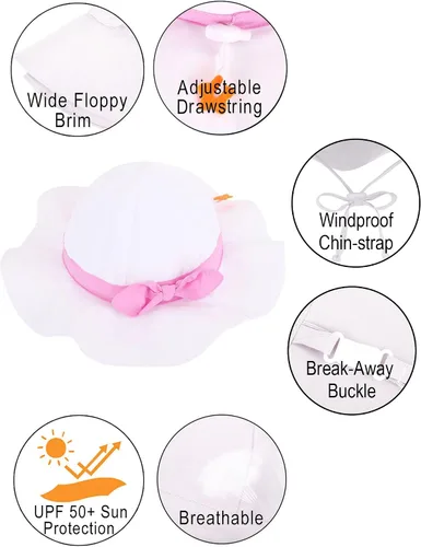 Miniatura 12 de SimpliKids Sombrero de sol para bebé de ala ancha con protección solar UPF 50+ UV Ray