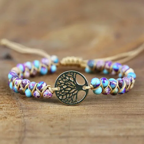 Miniatura 38 de ZOSOJONA - Pulseras bohemias hechas a mano de piedra natural, que dan vuelta, con cuentas de cristal de turquesa