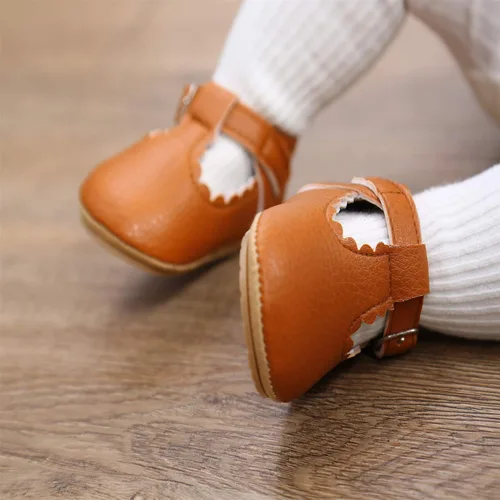 Miniatura 132 de RVROVIC Mocasines de princesa para bebé, zapatos brillantes de Mary Jane, zapatos de cuna de suela suave y ligera de primera calidad, zapatos