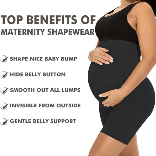Miniatura 4 de Narcissus Bump Proud - Fajas moldeadoras sin costuras para maternidad, ropa interior a medio muslo - El embarazo debe tener