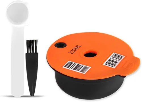 Cápsulas de café recargables, cápsulas de café reutilizables de 7.4 fl oz para máquina de café Bosch Tas, cápsulas de café recargables con tapa de