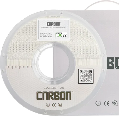 Miniatura 12 de Filamento para impresora 3D PETG de grado alimenticio certificado ECO - CARBON by Comfy Materials - Probado en laboratorio, compatible con la FDA