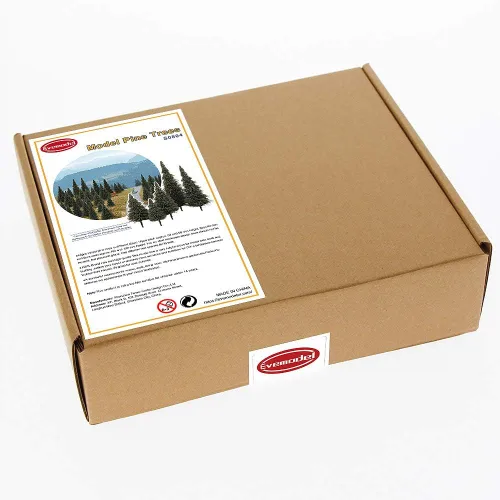 Miniatura 7 de S0805 - 50 árboles de cedro modelo pino verde oscuro de 2.05 pulgadas (2.047 in) para modelo de ferrocarril paisaje, diseño de paisaje HO N escala