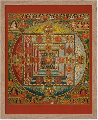 Miniatura 52 de Poster Master Póster vintage de mandala Kalachakra, impresión retro de la rueda del tiempo, arte budista, arte tibetano, regalo para hombres