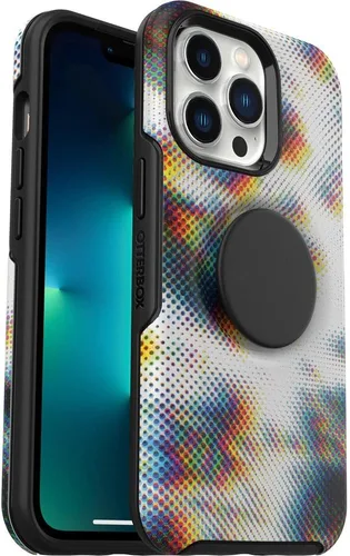 Miniatura 5 de OtterBox Funda para iPhone 13 Pro Otter + Pop Symmetry Series - Aguas tranquilas (azul), PopSockets integrados PopGrip, delgada, apta para bolsillo