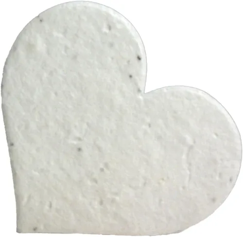 Juego de 100 pétalos de flores reciclados de corazones grandes a granel, 100 formas hechas a mano (blanco #10s)