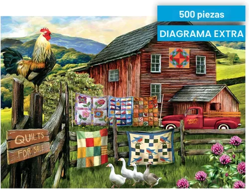 Miniatura 7 de Buffalo Games Tom Wood - Rompecabezas de 500 piezas A Little Bit of Heaven de 21.25 x 15 pulgadas, tema de granja, rompecabezas de tablero