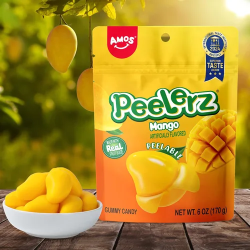 Miniatura 5 de AMOS Peelerz - Paquete variado de 4 gomitas pelables, 3.00 oz cada uno (total de 4.94 oz), mango, uva, plátano, melocotón, gomitas suaves de frutas