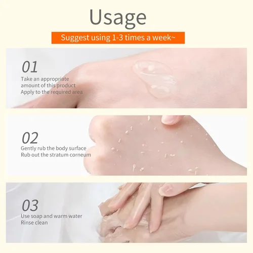 Miniatura 7 de Gel exfoliante naranja para cara y cuerpo - Exfoliante enzimático suave con extracto de naranja natural, exfoliante facial hidratante para todo tipo