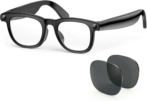 Miniatura 10 de EarlySincere Gafas inteligentes con cámara POV 4K de 8 MP, video HD, asistente de visión AI, transcriptor de traducción y voz, audio de oído