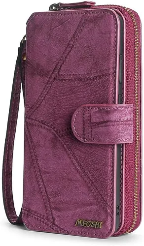 Miniatura 8 de Asuwish Funda de teléfono para Samsung Galaxy Note 10 Plus Note10+ 5G con cremallera, funda desmontable con protector de pantalla y ranura para Rojo