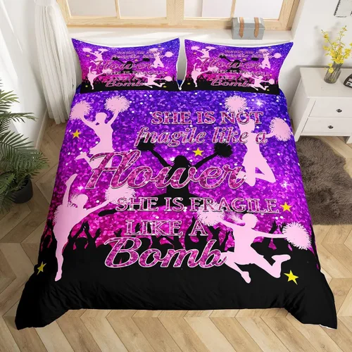 Miniatura 28 de Juego de funda de edredón de pingüinos de dibujos animados para niños, tamaño King, bonito juego de ropa de cama de animales de poste ártico