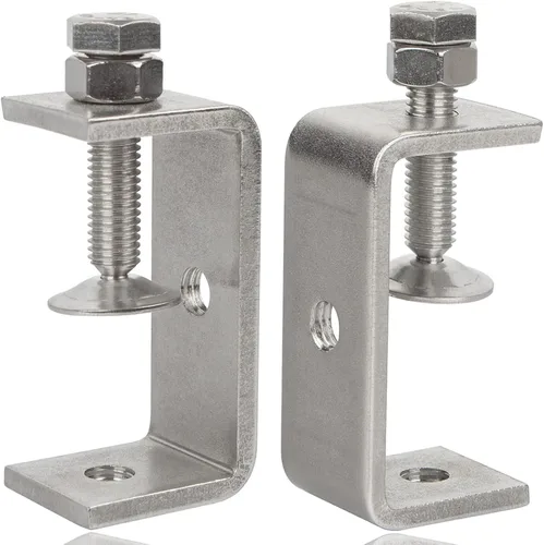 Miniatura 19 de Abrazaderas C de acero inoxidable de 3.8 pulgadas para montaje, abrazadera en U de metal resistente para trabajo de metal, abrazadera de escritorio