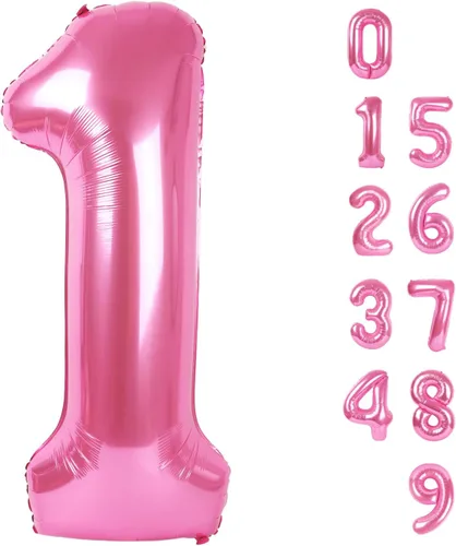 Miniatura 400 de Globos de números de 5 globos de 40 pulgadas, decoraciones de cumpleaños azules para niños y niñas, globos de números azul marino grandes