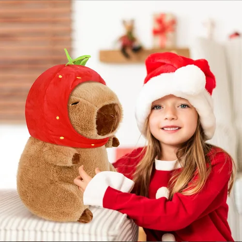Miniatura 6 de Capybara - Peluche de 11.8 pulgadas con mochila de tortuga, animales de peluche Capybara suaves, regalos para abrazar, almohada de muñeca Capybara