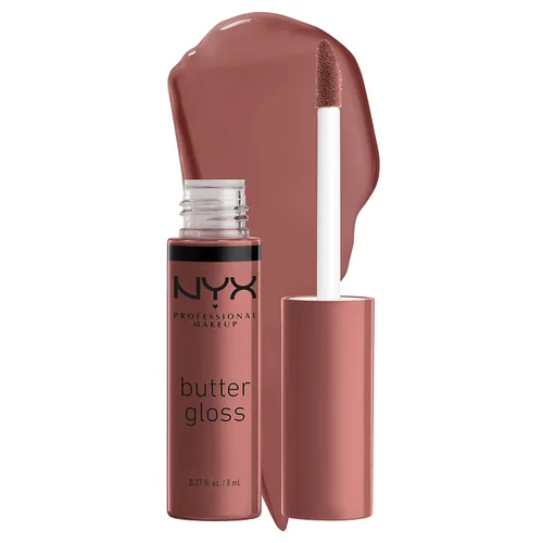 Miniatura 37 de NYX MAQUILLAJE PROFESIONAL Brillo de mantequilla, brillo de labios no pegajoso - crema brulée (natural)