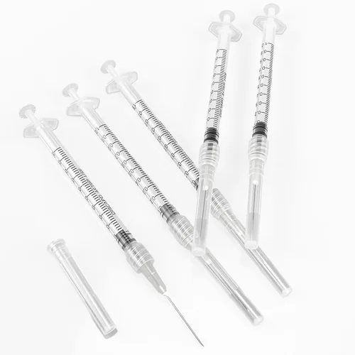 Miniatura 9 de Paquete de 100 jeringas Luer Lock de 1 ml con agujas de 23Ga (1 pulgada), jeringas y agujas desechables de plástico en embalaje individual