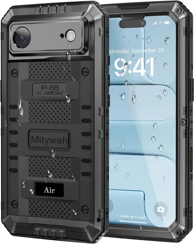 Miniatura 38 de Mitywah Funda impermeable para iPhone 7/iPhone 8 / iPhone SE 2020, funda de metal resistente de grado militar, protección de cuerpo completo