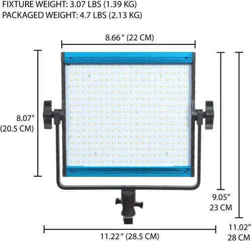 Miniatura 3 de Dracast Serie X LED500 - Panel de luz de video LED de 5600 K Control de aplicación Bluetooth Regulable 0-100% CRI y TLCI 96+ Placa