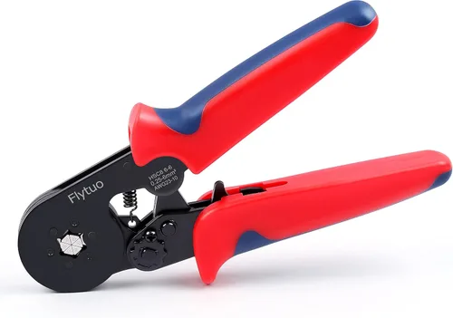 Miniatura 13 de Herramienta de crimpado de virola de alambre para AWG28-10, mini HSC8 6-4A autoajustable con trinquete para terminales de cables y fundas