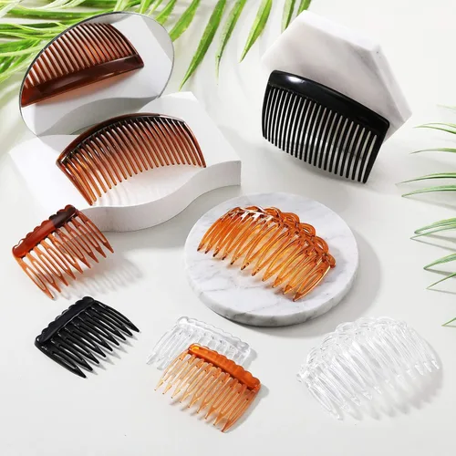 Miniatura 6 de 24 piezas de juego de peines laterales franceses de plástico para cabello con rizos, pinzas para el cabello, accesorios para niñas y mujeres