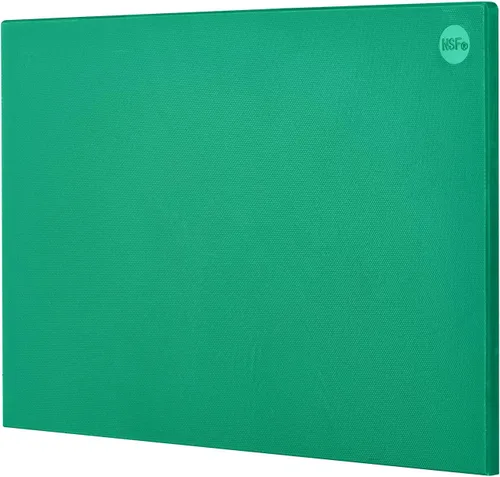 CURTA Tablas de cortar para cocina, 24 x 18 x 0.5 pulgadas, tabla de cortar comercial de plástico codificado por color verde, superficie
