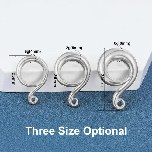 Miniatura 4 de LADEMAYH 3 pares de ganchos cónicos de oreja para bricolaje, calibre colgante, hipoalergénico de acero inoxidable, accesorios de joyería corporal