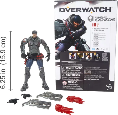 Miniatura 6 de Hasbro Toys Overwatch Ultimates Series Blackwatch Reyes (Reaper) Skin Figura de acción coleccionable de 6 pulgadas