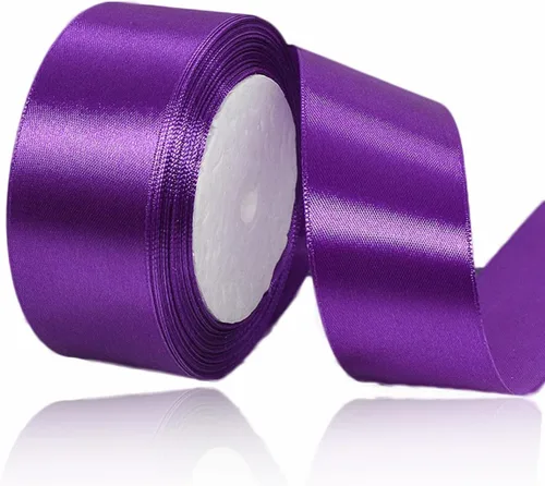 Miniatura 189 de Cinta azul de 1-1/2 pulgadas x 25 yardas, cinta de seda de satén azul real para envolver regalos, fabricación de lazos para el cabello, ramos