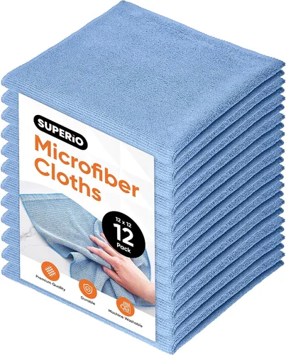 Miniatura 22 de Superio Microfiber Cleaning Cloths Color-Coded for Easy Organization, Ultra-Soft, Durable, Multi-Purpose Cloths for Bathroom, Kitchen, Windows