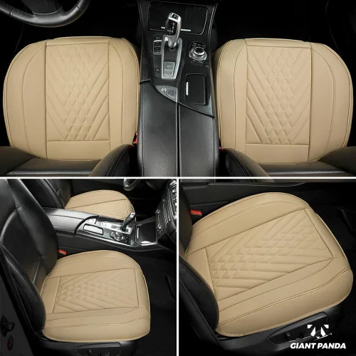 Miniatura 7 de GIANT PANDA 1 funda de asiento delantero de automóvil, protector de asiento de automóvil de piel sintética para el 95% de los vehículos, se adapta