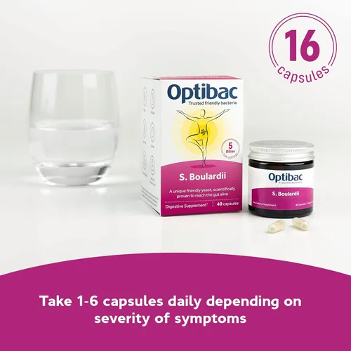 Miniatura 5 de OptiBac Probióticos Saccharomyces Boulardii - 16 Cápsulas