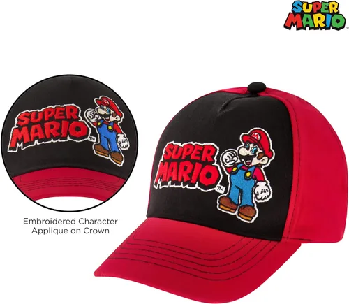 Miniatura 3 de Nintendo Boys' Baseball Cap, Super Mario Adjustable Kids Hat for Ages 4-7