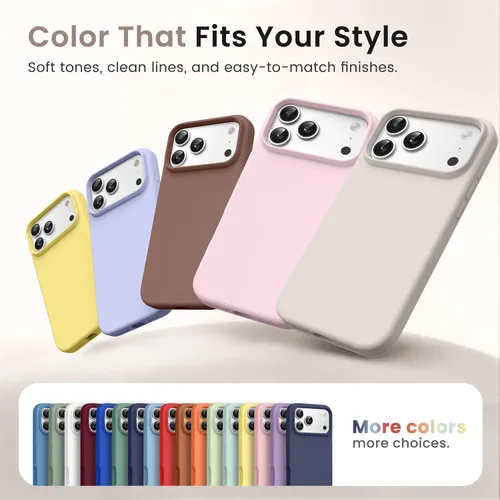 Miniatura 645 de GONEZ Funda de silicona para iPhone 15 Pro Max, compatible con Magsafe, protector de cámara + protector de pantalla, forro de microfibra suave