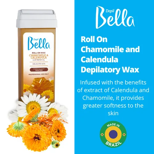 Miniatura 2 de Depil Bella Depilatorio brasileño de manzanilla y caléndula Depilatorio de cera para depilación corporal, depilación Hombres y mujeres