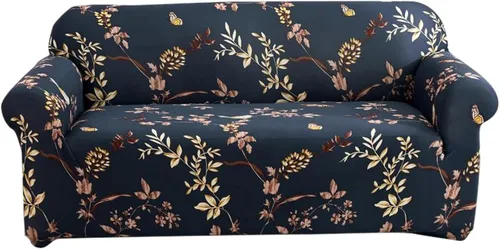 Miniatura 10 de Qubjus Funda elástica para sofá estampada, con una funda de cojín separada, de gran tamaño para sofás de 4 cojines, lavable, protector universal
