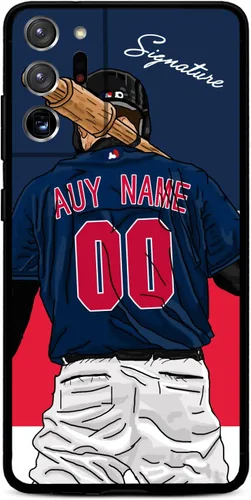 Miniatura 17 de Funda de béisbol personalizada con nombre y número para Samsung Galaxy Note 20/20 Ultra 10 Pro Note 9 8, silicona líquida con protección de cámara