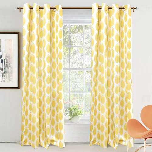 Miniatura 10 de DriftAway Cortinas de oscurecimiento de habitación para sala de estar, dormitorio, 63 pulgadas de largo, cortinas modernas de mediados de siglo