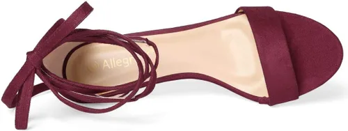 Miniatura 5 de Allegra K Sandalias con cordones de tacón de gatito para mujer