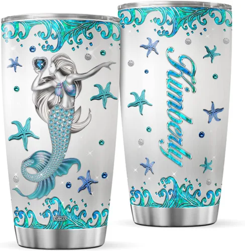 Miniatura 9 de CUBICER Vasos de café personalizados con tapa, foto personalizada, vaso de pareja, taza de acero de abeja de miel, tazas aisladas de doble pared
