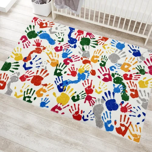 Miniatura 14 de Alfombra redonda de juegos para niños, alfombras ABC para niños, niños pequeños y bebés, alfombra de área de guardería, alfombra de juego suave